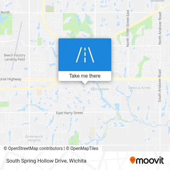 South Spring Hollow Drive map