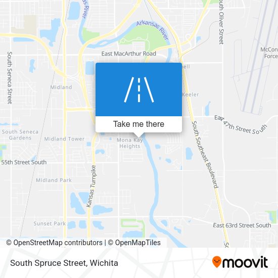 South Spruce Street map
