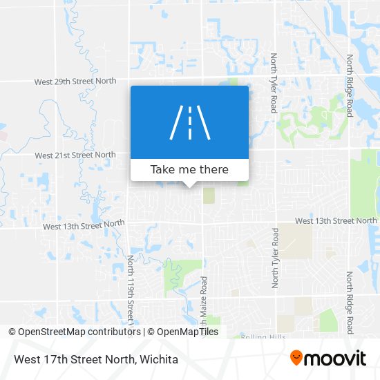 West 17th Street North map