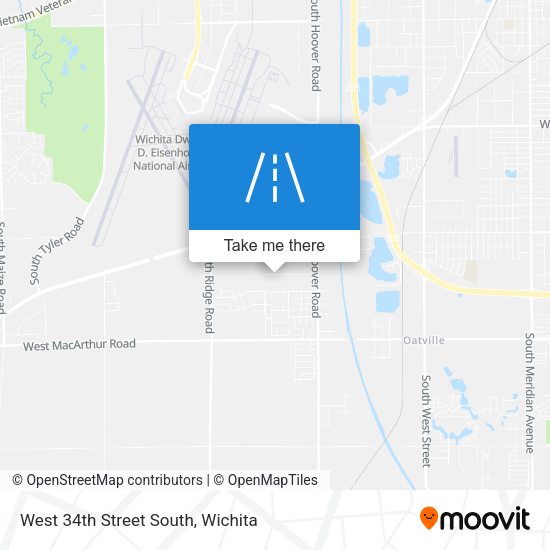 West 34th Street South map