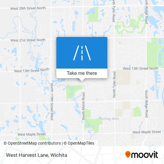 West Harvest Lane map