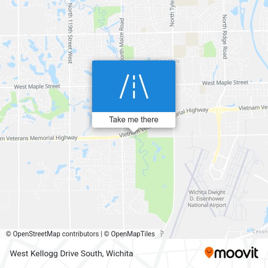 West Kellogg Drive South map