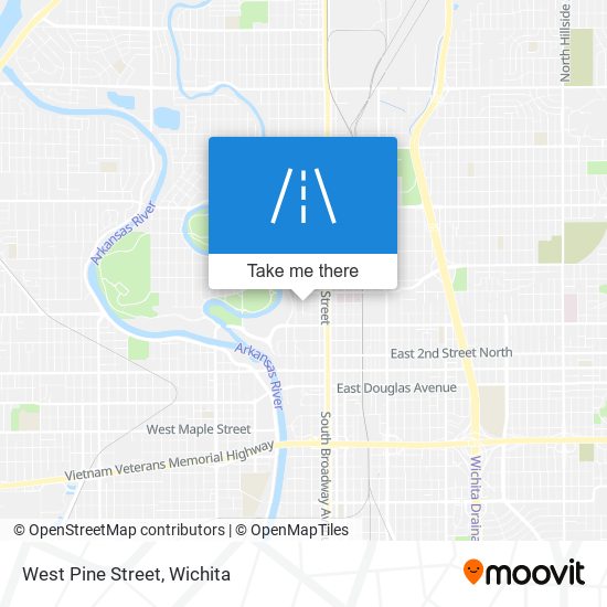 West Pine Street map