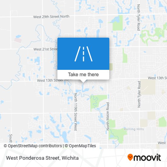 West Ponderosa Street map