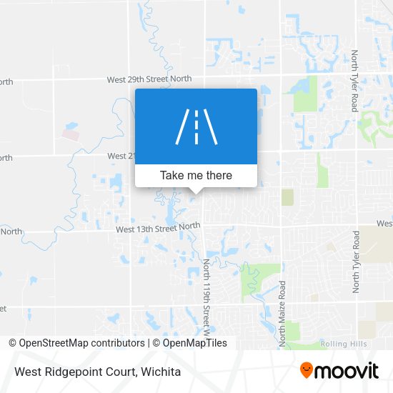 West Ridgepoint Court map