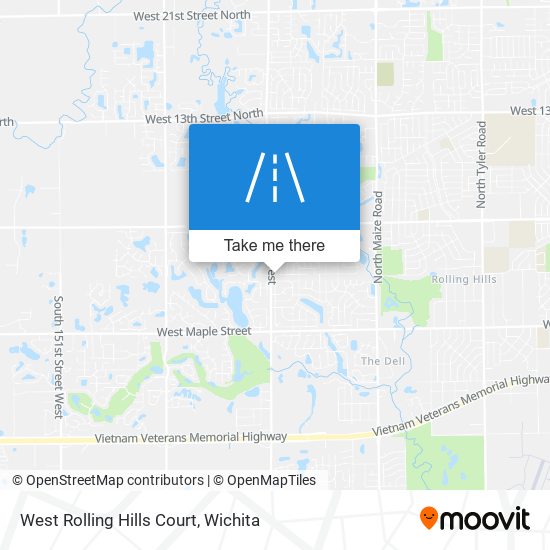 Mapa de West Rolling Hills Court