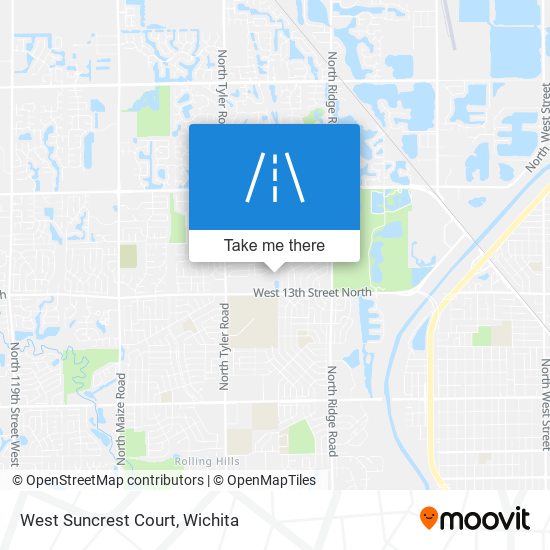 Mapa de West Suncrest Court