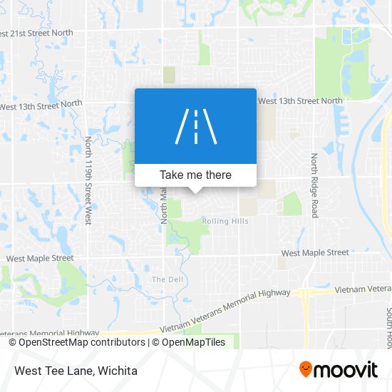 West Tee Lane map