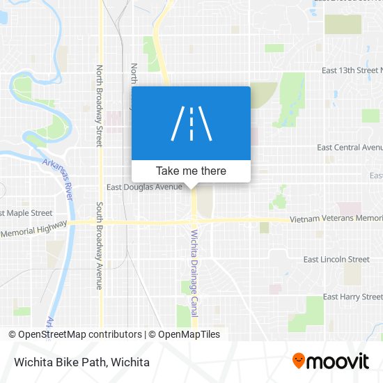 Mapa de Wichita Bike Path