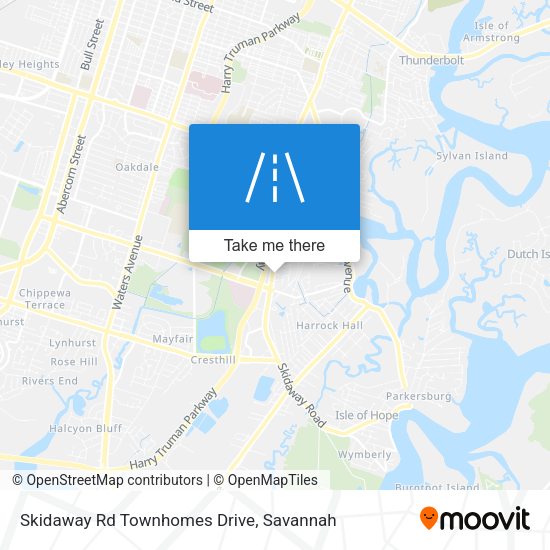 Skidaway Rd Townhomes Drive map
