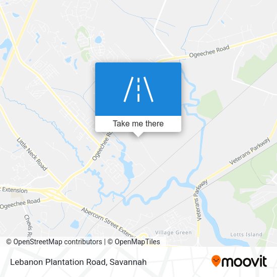 Lebanon Plantation Road map
