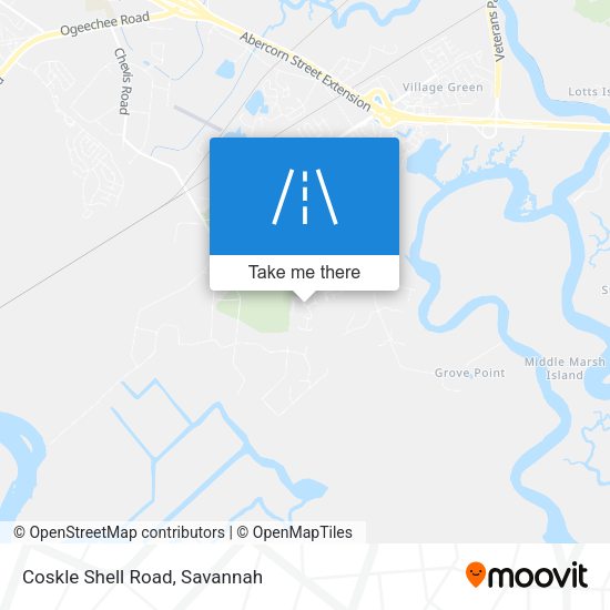 Coskle Shell Road map