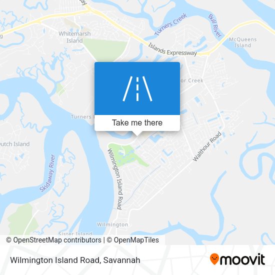 Wilmington Island Road map