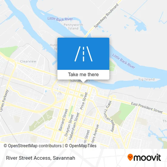 River Street Access map