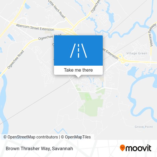 Brown Thrasher Way map