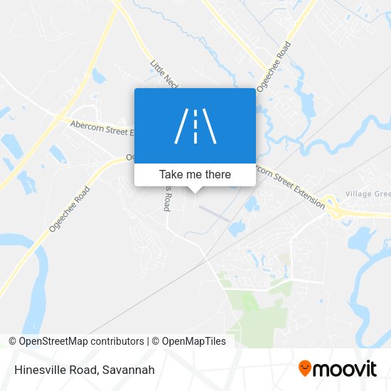 Hinesville Road map