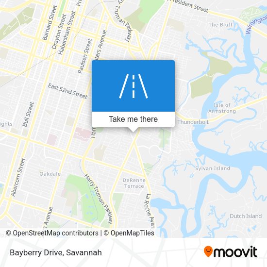 Mapa de Bayberry Drive