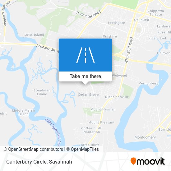 Mapa de Canterbury Circle