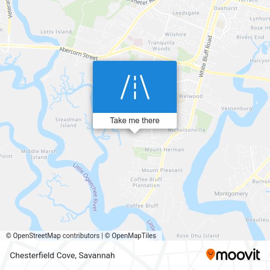 Chesterfield Cove map