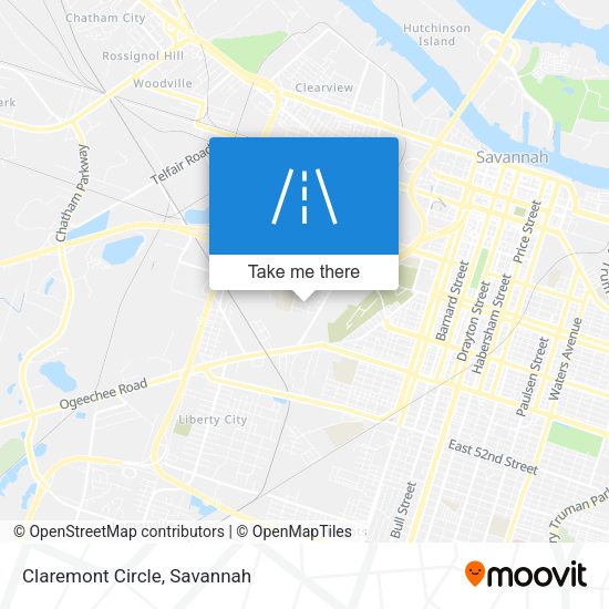 Mapa de Claremont Circle