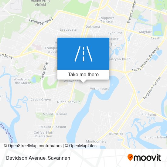 Mapa de Davidson Avenue