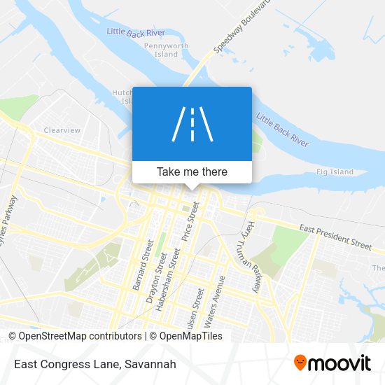 Mapa de East Congress Lane
