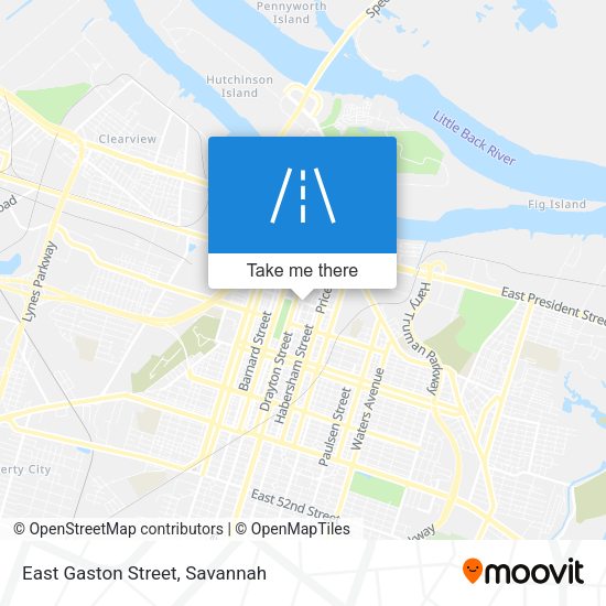 East Gaston Street map