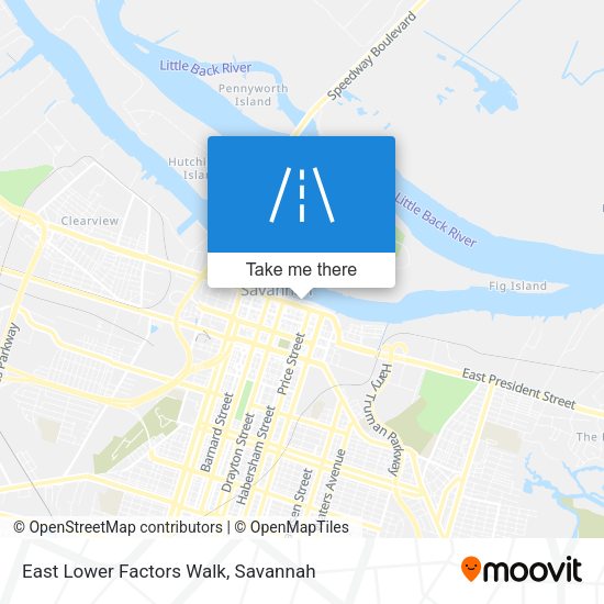 East Lower Factors Walk map