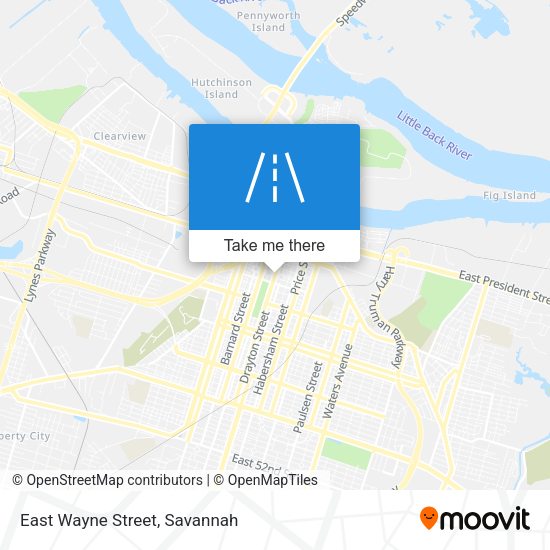 Mapa de East Wayne Street