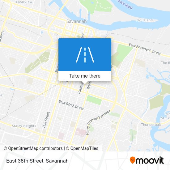 Mapa de East 38th Street