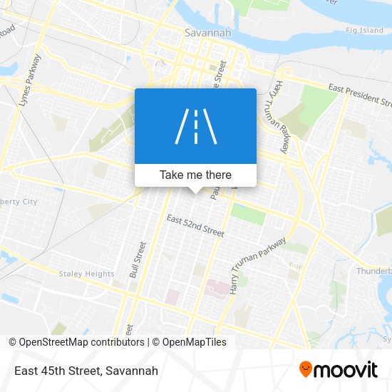 Mapa de East 45th Street
