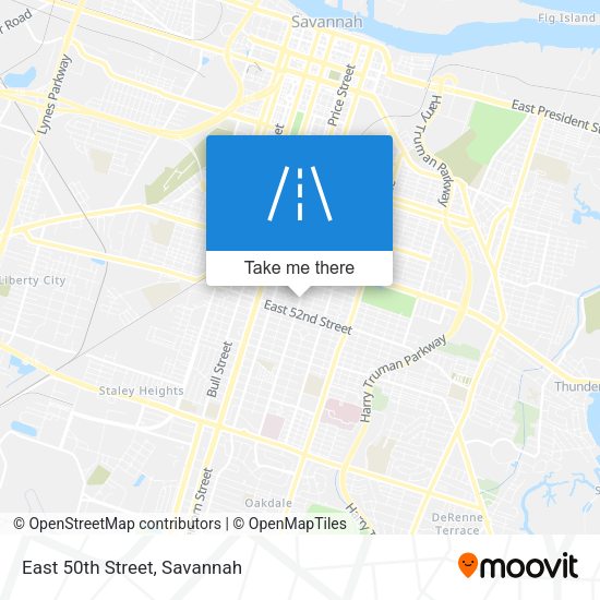 Mapa de East 50th Street