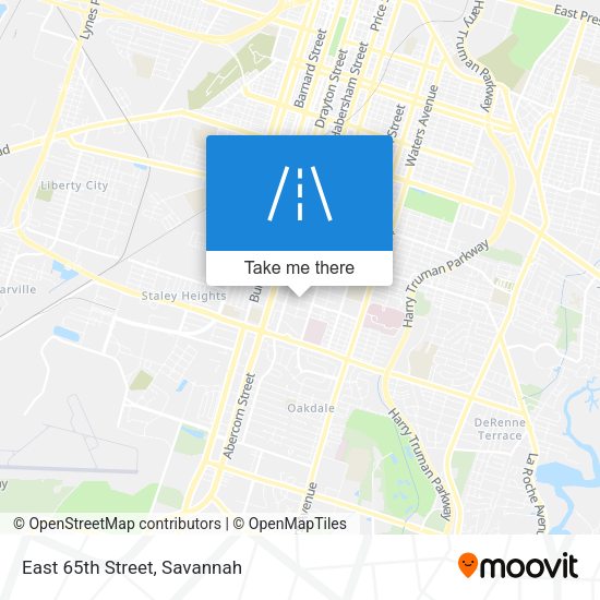 Mapa de East 65th Street