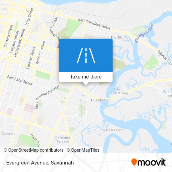 Mapa de Evergreen Avenue