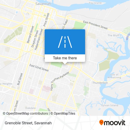 Mapa de Grenoble Street