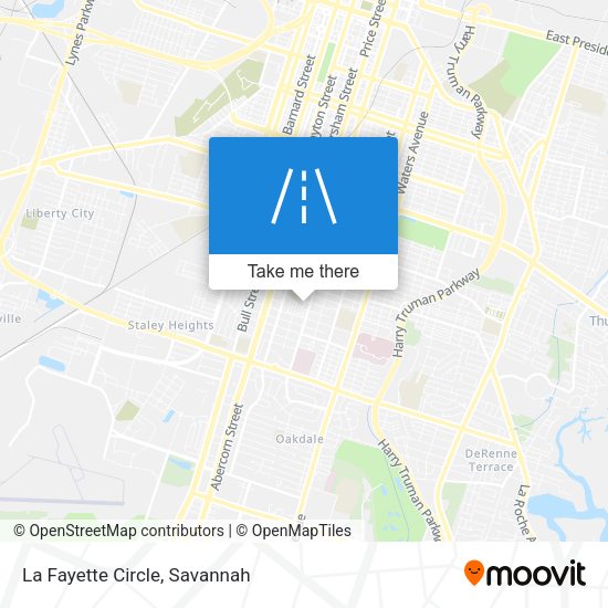 Mapa de La Fayette Circle