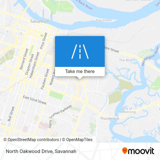 North Oakwood Drive map