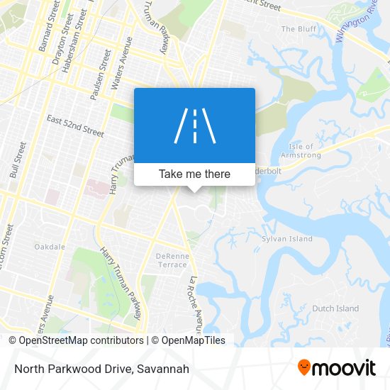 North Parkwood Drive map