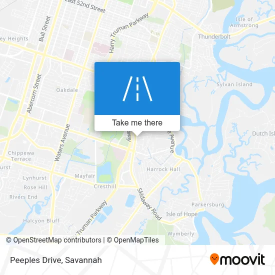 Peeples Drive map