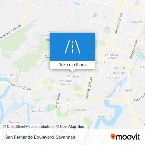 San Fernando Boulevard map