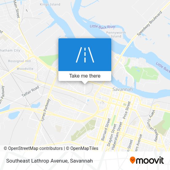 Southeast Lathrop Avenue map