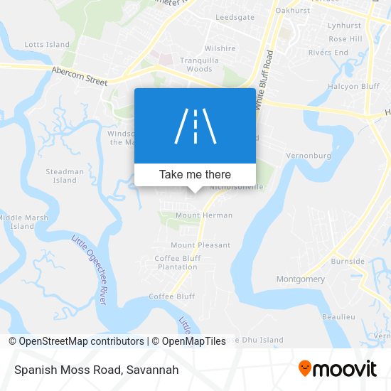 Mapa de Spanish Moss Road