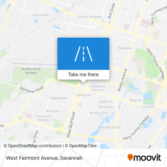 West Fairmont Avenue map