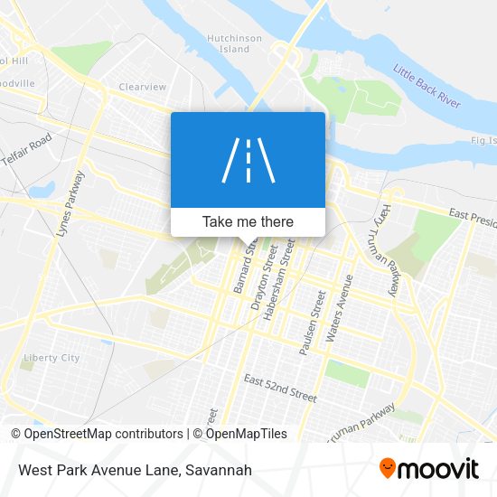 West Park Avenue Lane map