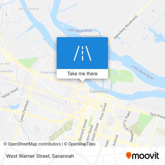 West Warner Street map