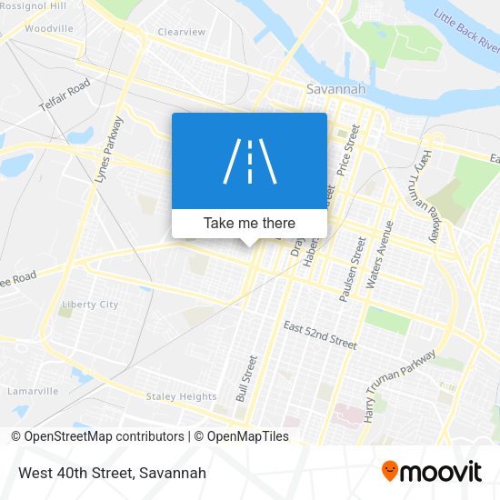 Mapa de West 40th Street