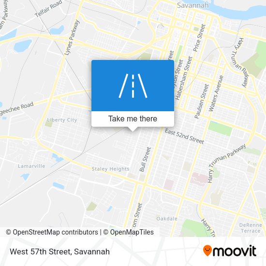 Mapa de West 57th Street