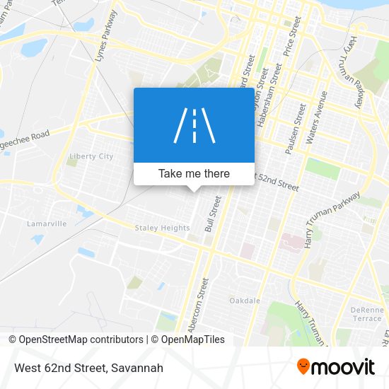 Mapa de West 62nd Street