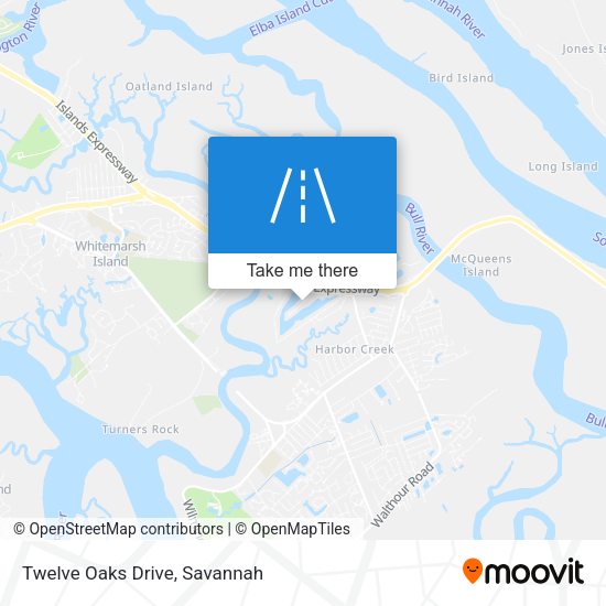 Twelve Oaks Drive map