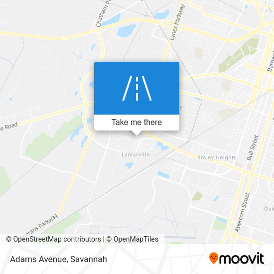 Mapa de Adams Avenue